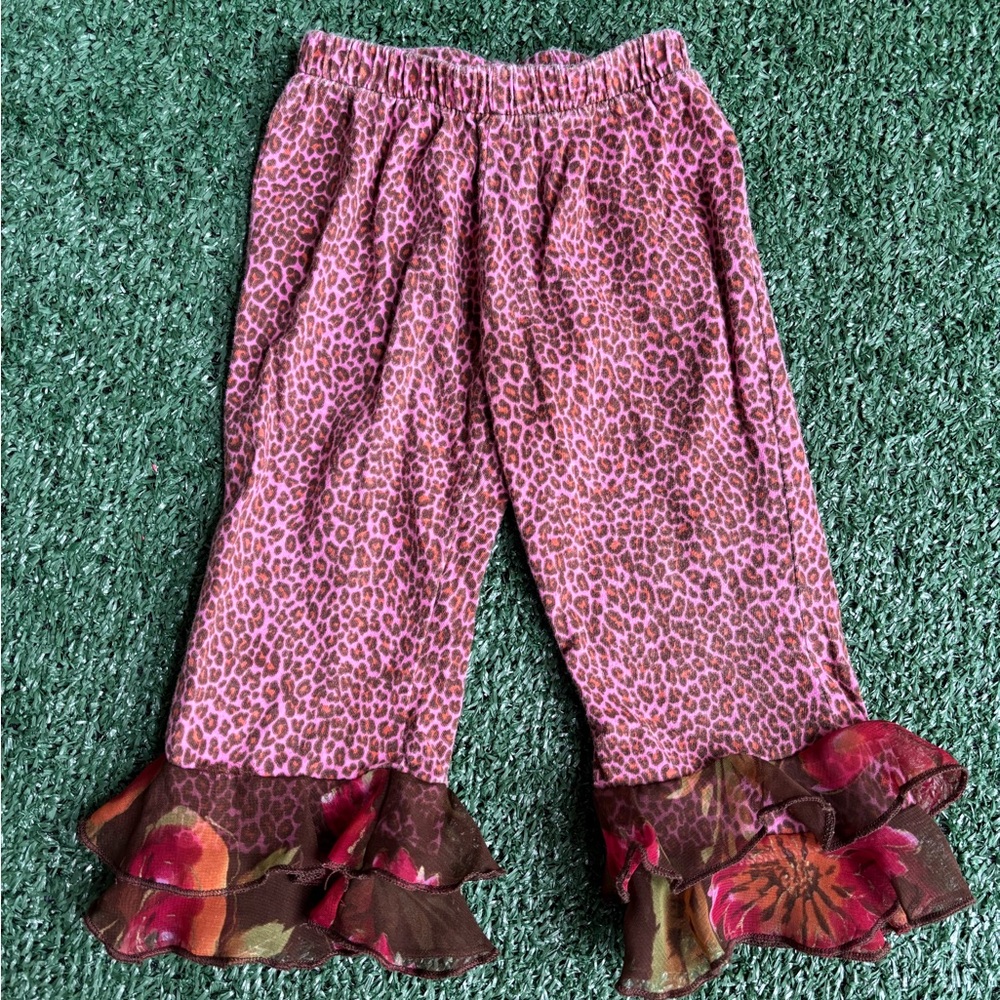 Pink Leopard Baby Bellbottoms cachcach Vintage